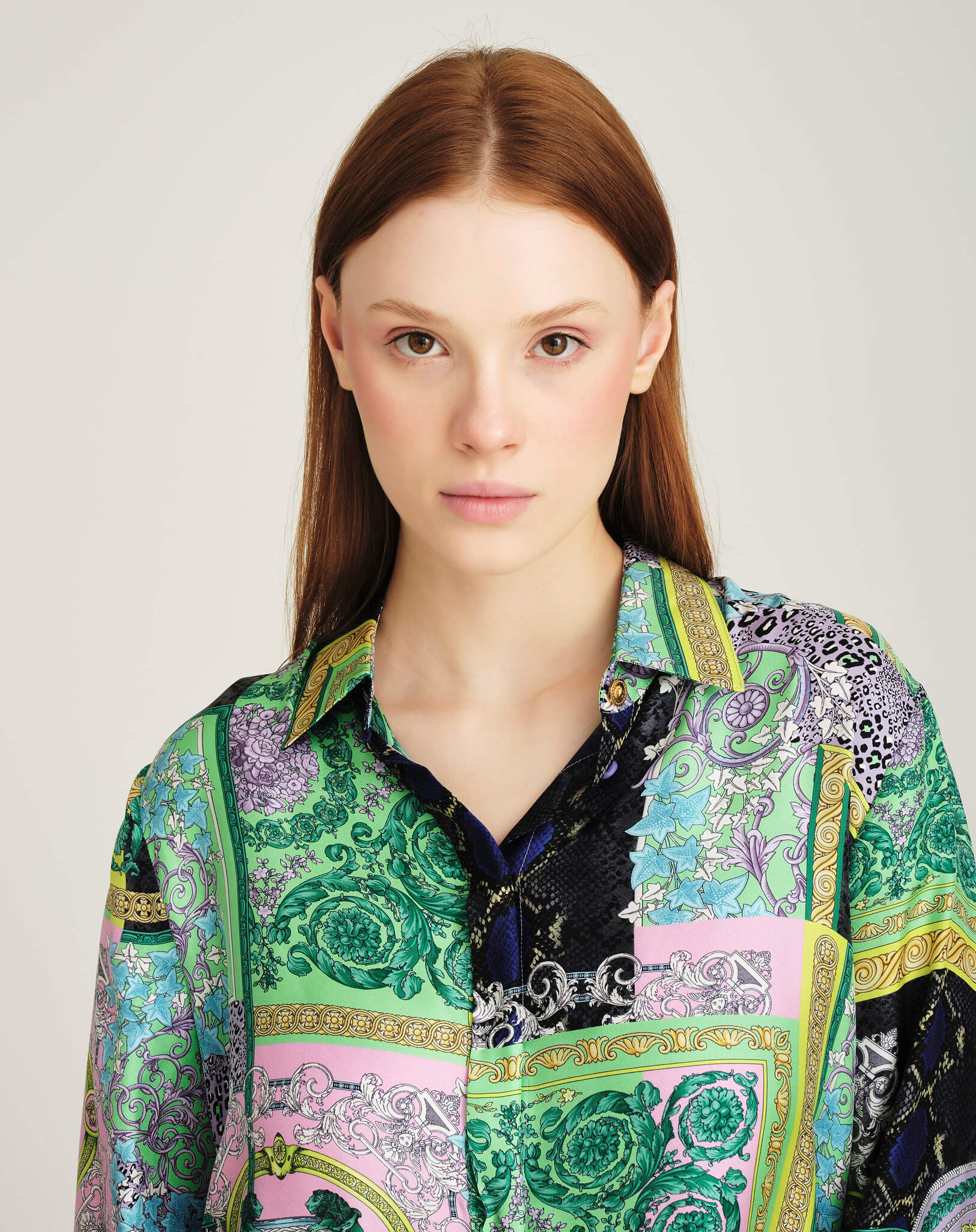 Versace - Baracco Masaic Print Silk Shirt IT42